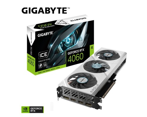 Видеокарта GigaByte nVidia GeForce RTX 4060 8Gb GV-N4060EAGLEOC ICE-8GD