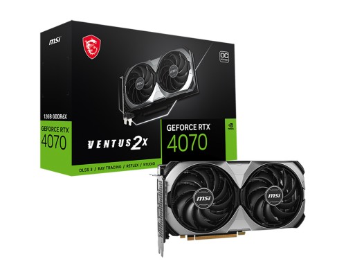 Видеокарта MSI nVidia GeForce RTX 4070 Ventus 2X E 12G OC