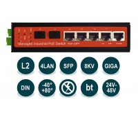 Промышленный управляемый L2 коммутатор Wi-Tek WI-PMS306GF-I                                                                                                                                                                                               