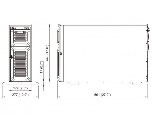 Серверный корпус Ablecom 4U CS-G47R-02P Серверный корпус Ablecom 4U CS-G47R-02P