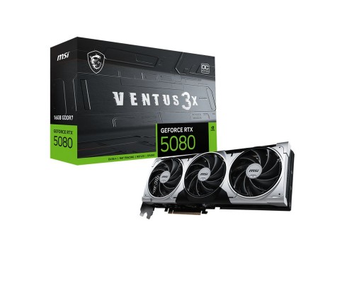 Видеокарта MSI nVidia GeForce RTX 5080 16G Ventus 3X OC Видеокарта MSI nVidia GeForce RTX 5080 16G Ventus 3X OC