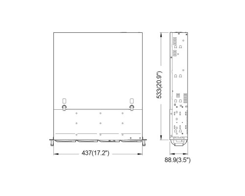 Серверный корпус Ablecom CS-R25 CS-R25-41P Серверный корпус Ablecom CS-R25 CS-R25-41P