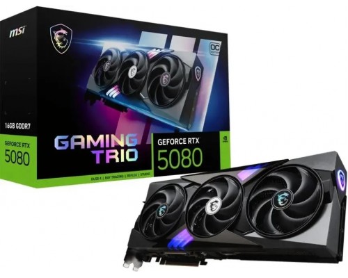 Видеокарта MSI nVidia GeForce RTX 5080 16G Gaming Trio OC Видеокарта MSI nVidia GeForce RTX 5080 16G Gaming Trio OC