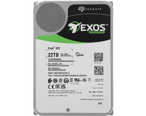Жесткий диск Seagate Exos X22 22TB ST22000NM000C-FR Жесткий диск Seagate Exos X22 22TB ST22000NM000C-FR