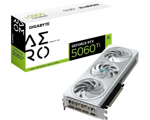 Видеокарта GigaByte nVidia GeForce RTX 5060 Ti 16Gb GV-N506TAERO OC-16GD Видеокарта GigaByte nVidia GeForce RTX 5060 Ti 16Gb GV-N506TAERO OC-16GD