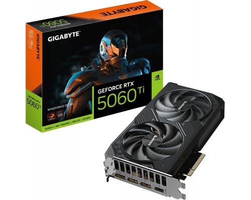 Видеокарта GigaByte nVidia GeForce RTX 5060 Ti 8Gb GV-N506TWF2OC-8GD Видеокарта GigaByte nVidia GeForce RTX 5060 Ti 8Gb GV-N506TWF2OC-8GD