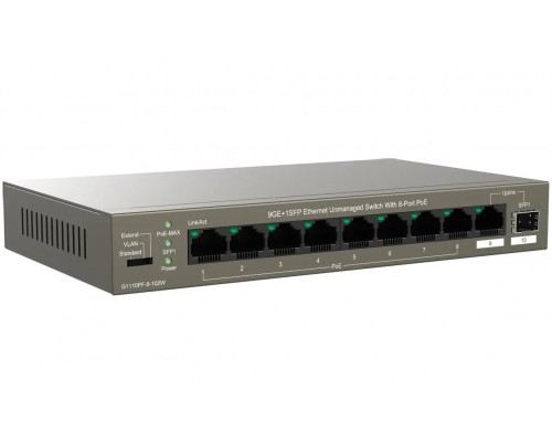 Коммутатор неуправляемый PoE IP-COM G1110PF-8-102W Коммутатор неуправляемый PoE IP-COM G1110PF-8-102W