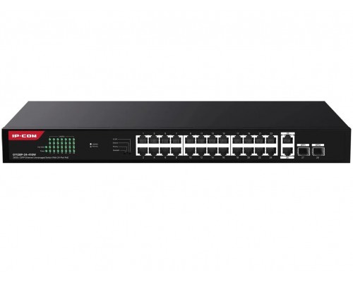 Коммутатор неуправляемый PoE IP-COM G1128P-24-410W