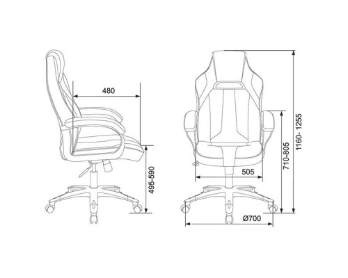 Кресло игровое Zombie VIKING 2 AERO черный/оранжевый