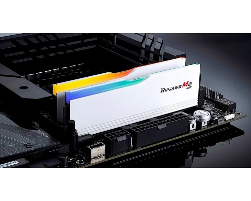 Модуль памяти DDR5 G.Skill RIPJAWS M5 RGB 96GB (2x48GB) F5-6400J3239F48GX2-RM5RW / White
