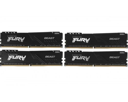 Оперативная память Kingston Fury Beast Black 64GB DDR4 DIMM KF432C16BB1K4/64