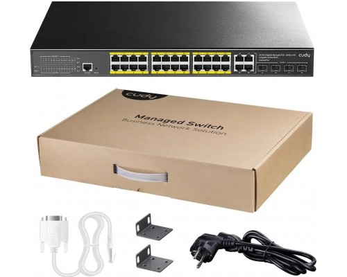 Коммутатор управляемый CUDY 400W GS2028PS4400W