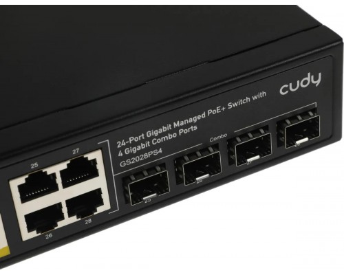 Коммутатор управляемый CUDY 400W GS2028PS4400W
