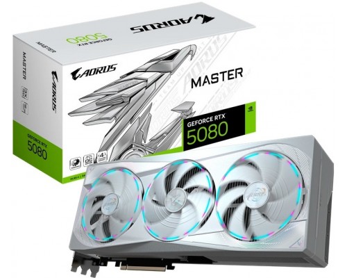 Видеокарта GigaByte nVidia GeForce RTX 5080 16Gb GV-N5080AORUSM ICE-16GD