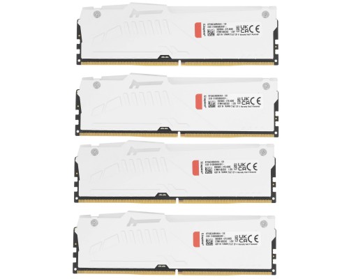 Модуль памяти Kingston FURY Beast White RGB DDR5 DIMM 128Гб (4х32Гб) KF556C40BWAK4-128