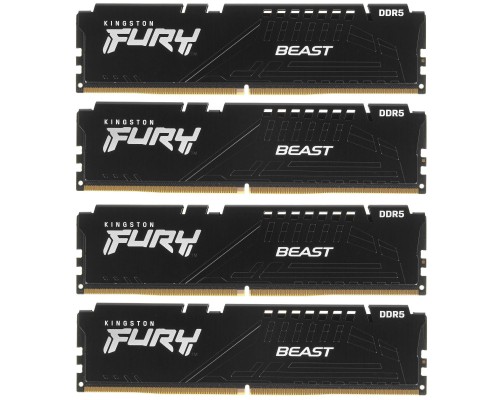 Модуль памяти Kingston FURY Beast Black DDR5 DIMM 128Гб (4х32Гб) KF556C40BBK4-128