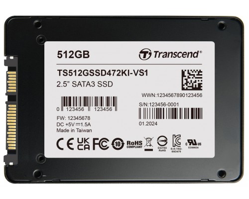 Промышленный SSD накопитель Transcend 472KI 512 Гб TS512GSSD472KI-VS1