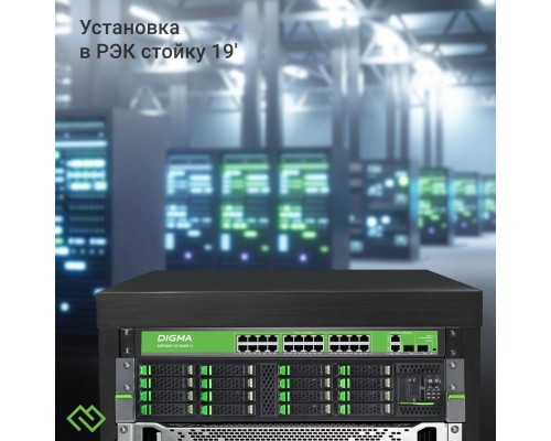 Коммутатор неуправляемый Digma DSP224F-2C-R400 V1 (L2)